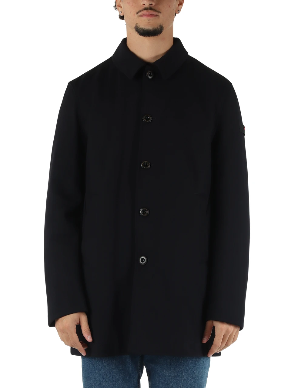 BLU SCURO | Cappotto in tessuto tecnico SUZUKA PAG