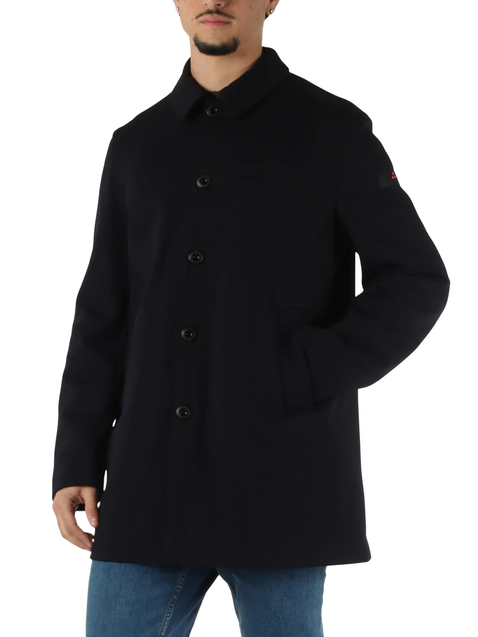 BLU SCURO | Cappotto in tessuto tecnico SUZUKA PAG