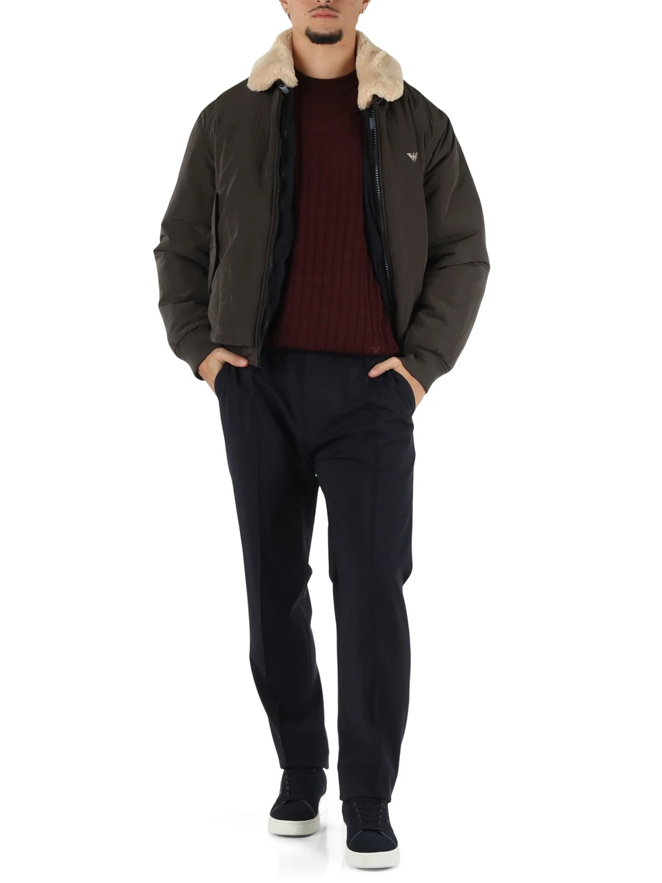 MERLOT | Maglia girocollo in misto lana e lyocell