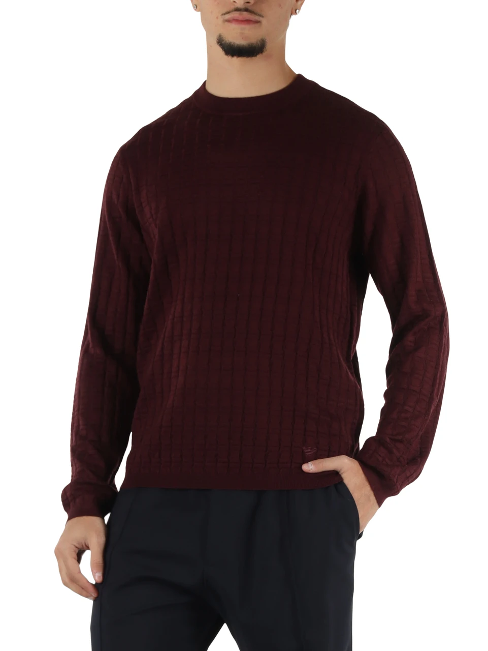 MERLOT | Maglia girocollo in misto lana e lyocell