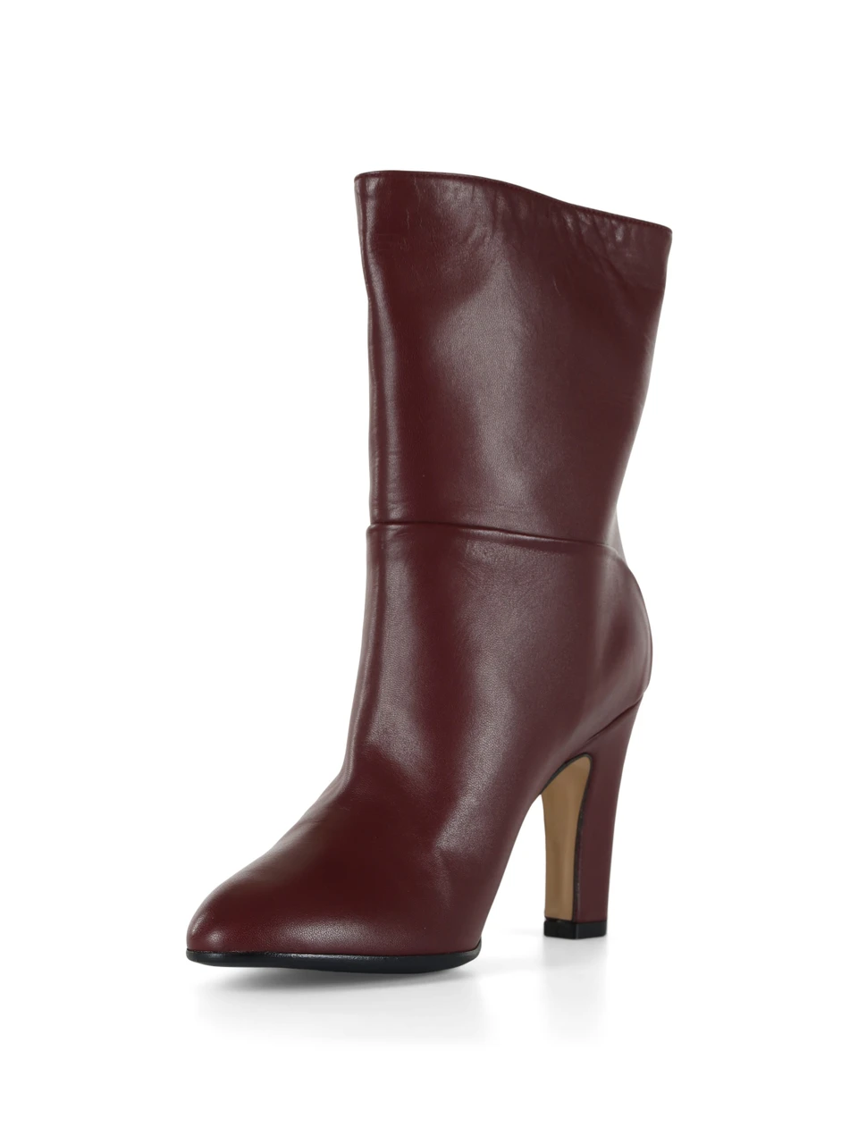 BORDEAUX | Stivaletto in pelle con tacco