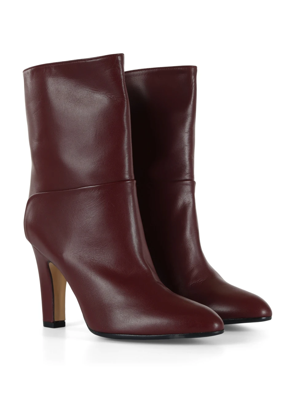 BORDEAUX | Stivaletto in pelle con tacco
