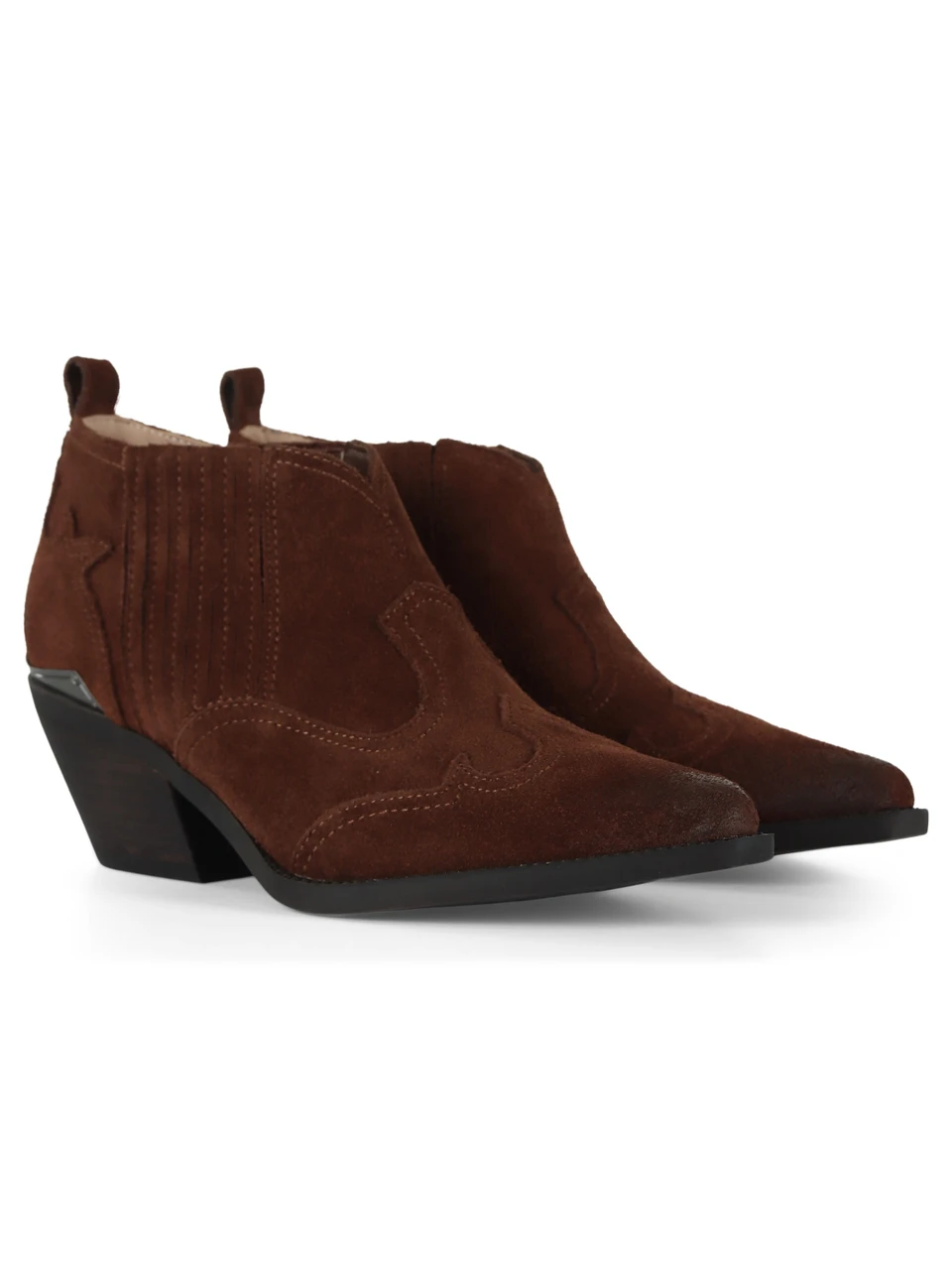 MARRONE | Stivaletto texano in suede AUSTIN 04