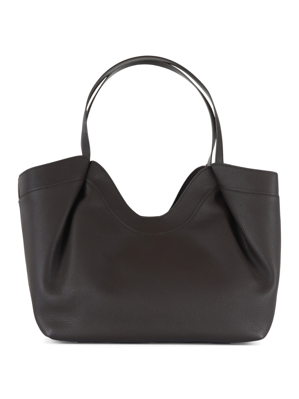 marrone scuro | Borsa tote in pelle martellata NOLITE Large