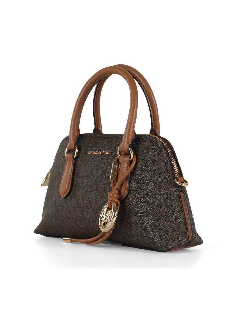 MARRONE | Borsa a mano stampa logo SHAYE Small