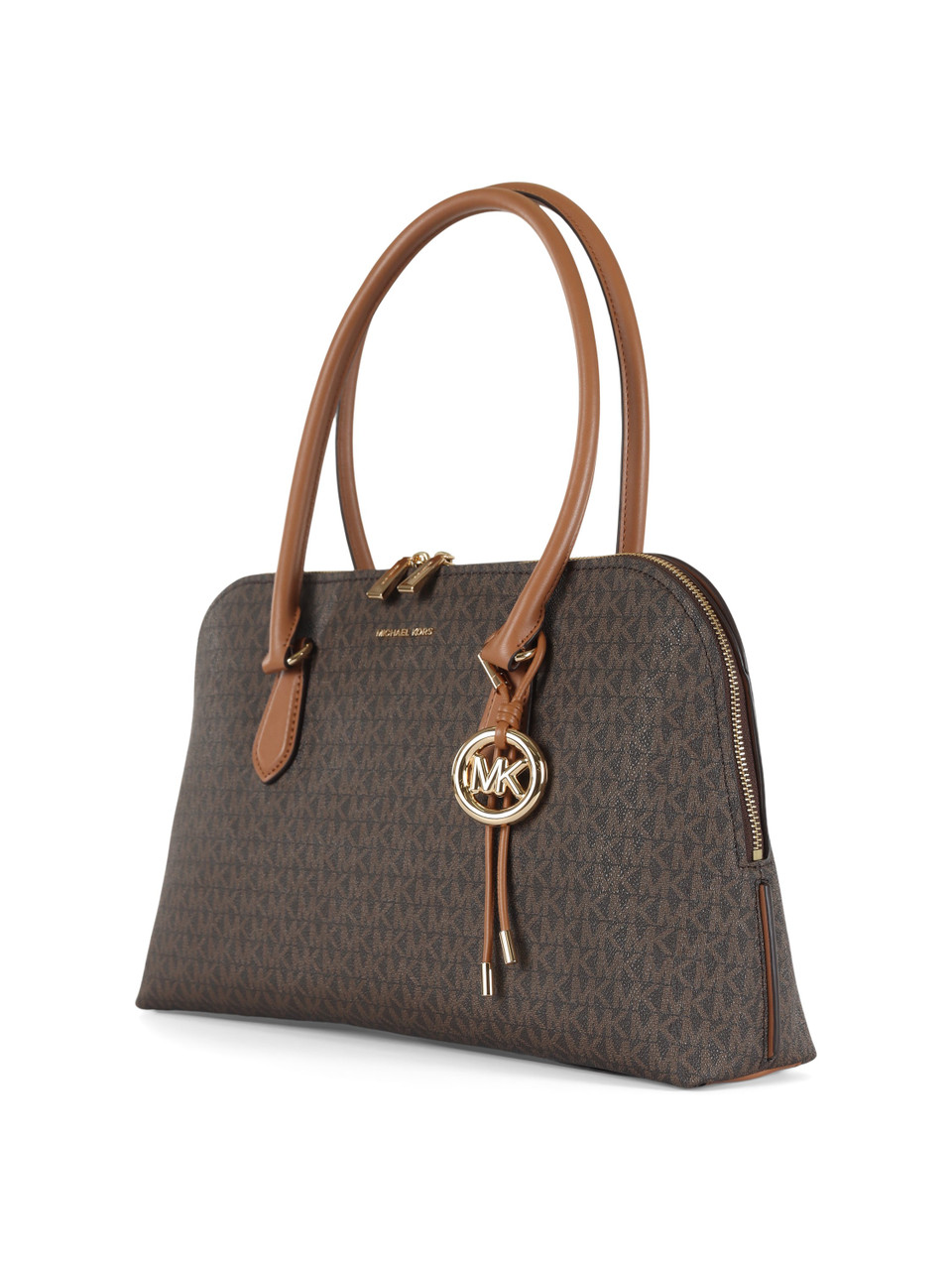 MARRONE | Borsa a spalla stampa logo SHAYE Large
