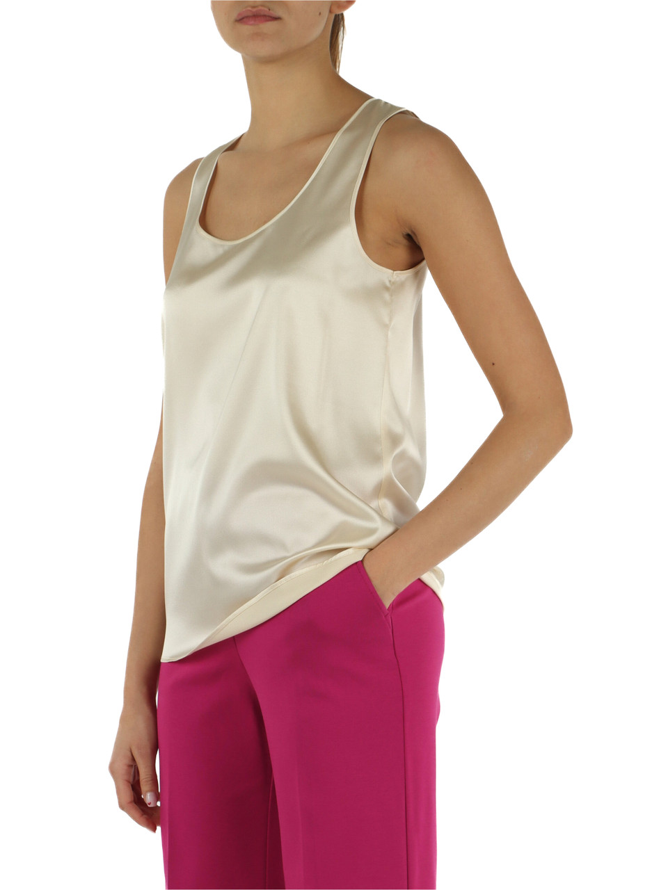 NUDE | Top in seta stretch GILBERT