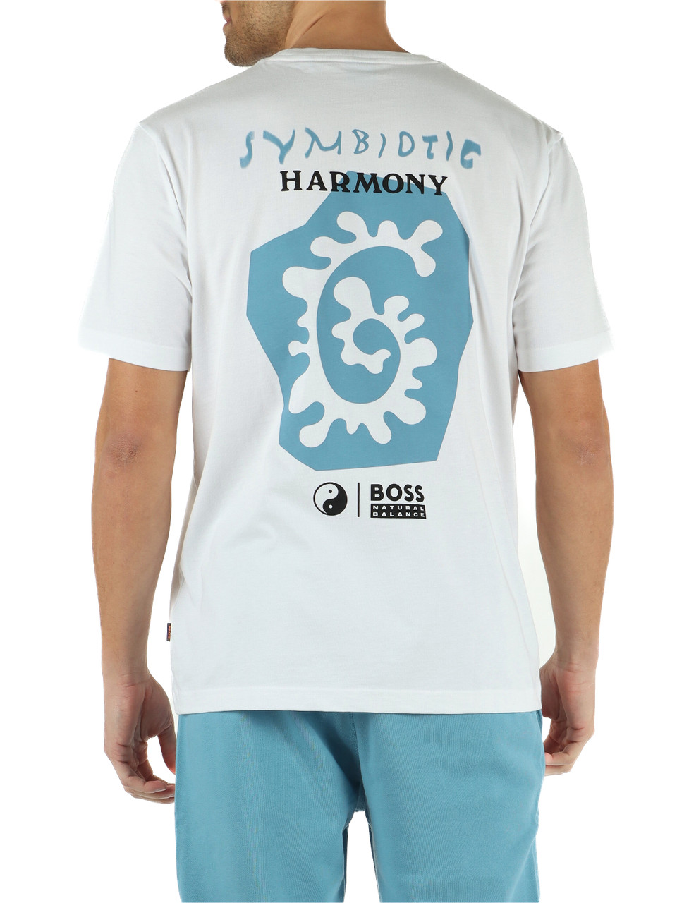 BIANCO | T-shirt in cotone con stampa posteriore