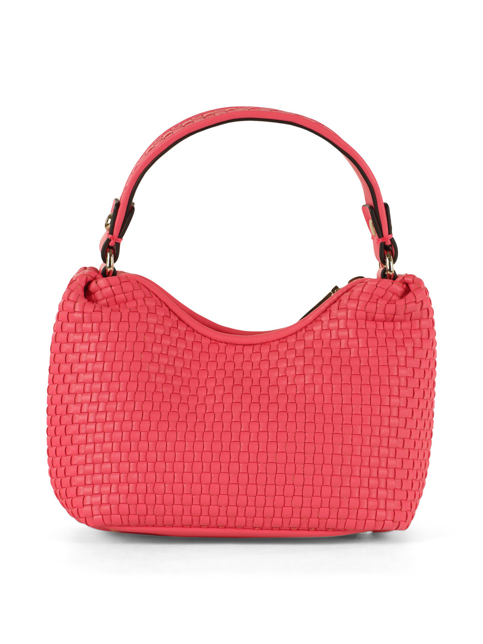 FUCSIA | Borsa a mano in ecopelle intrecciata ETEL MINI