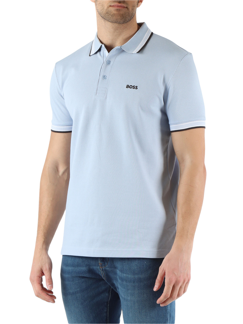 CELESTE | Polo regular fit in cotone piquet con ricamo logo