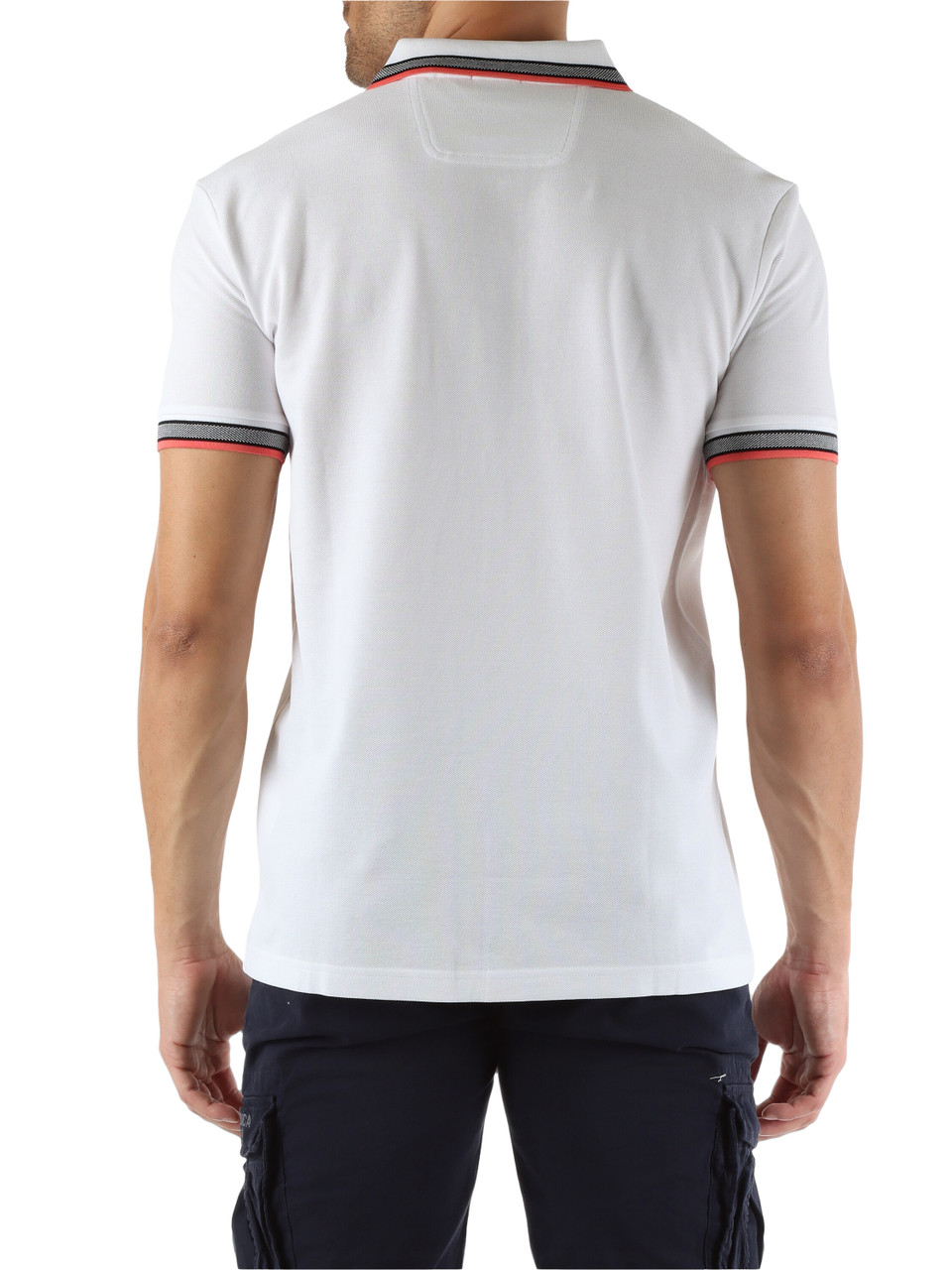 BIANCO | Polo regular fit in cotone piquet con ricamo logo