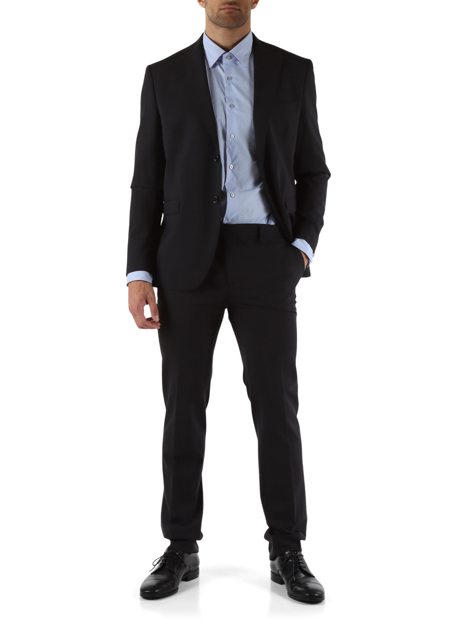 GRIGIO SCURO | Abito due pezzi Drop 4 in lana vergine stretch MARZOTTO
