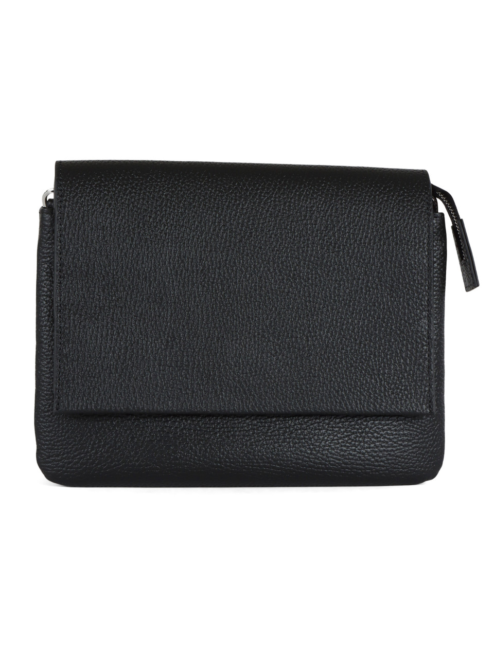 NERO | Borsa a tracolla in pelle martellata THREE