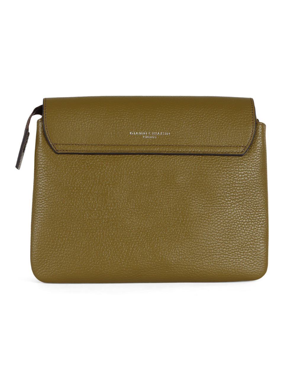 VERDE | Borsa a tracolla in pelle martellata THREE