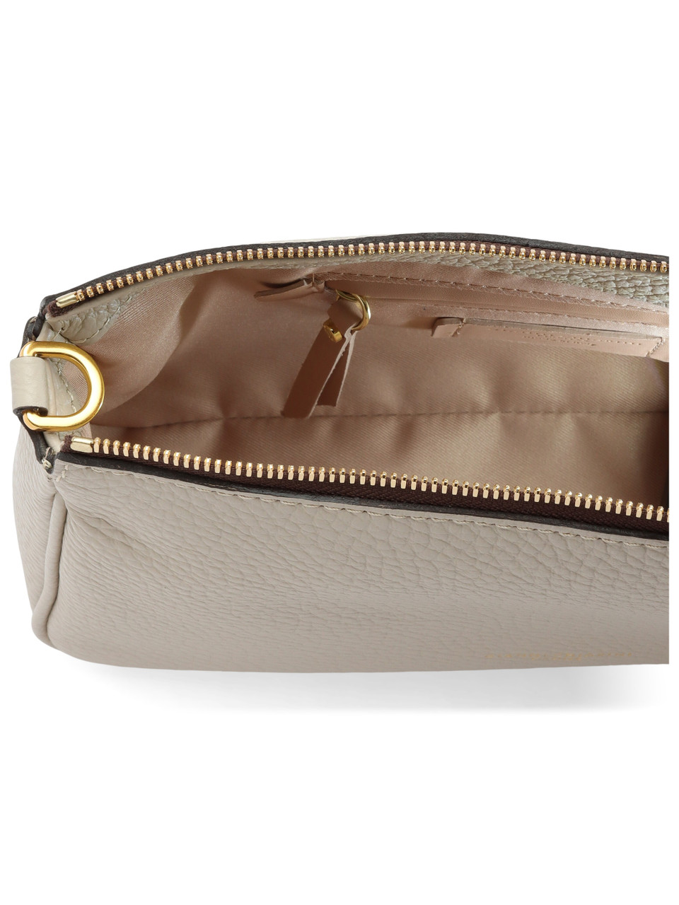 BEIGE | Borsa a spalla in pelle martellata BROOKE