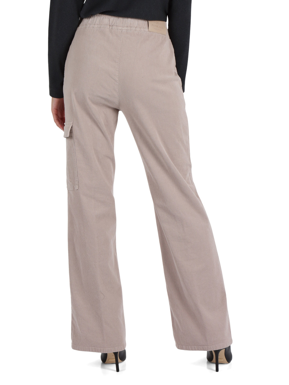 ROSA | Pantalone in velluto di cotone stretch con tasca cargo