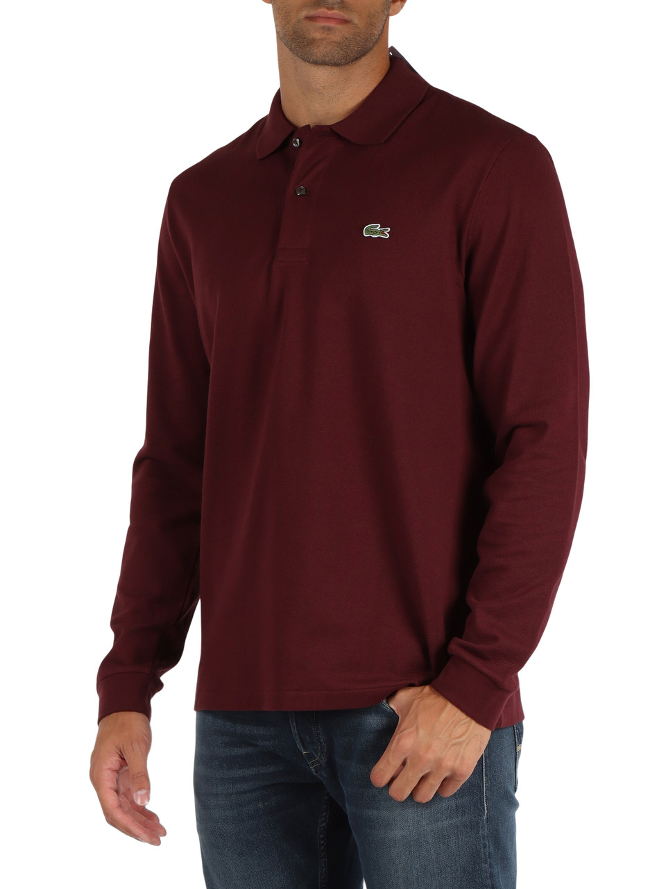 BORDEAUX | Polo maniche lunghe classic fit in cotone piquet