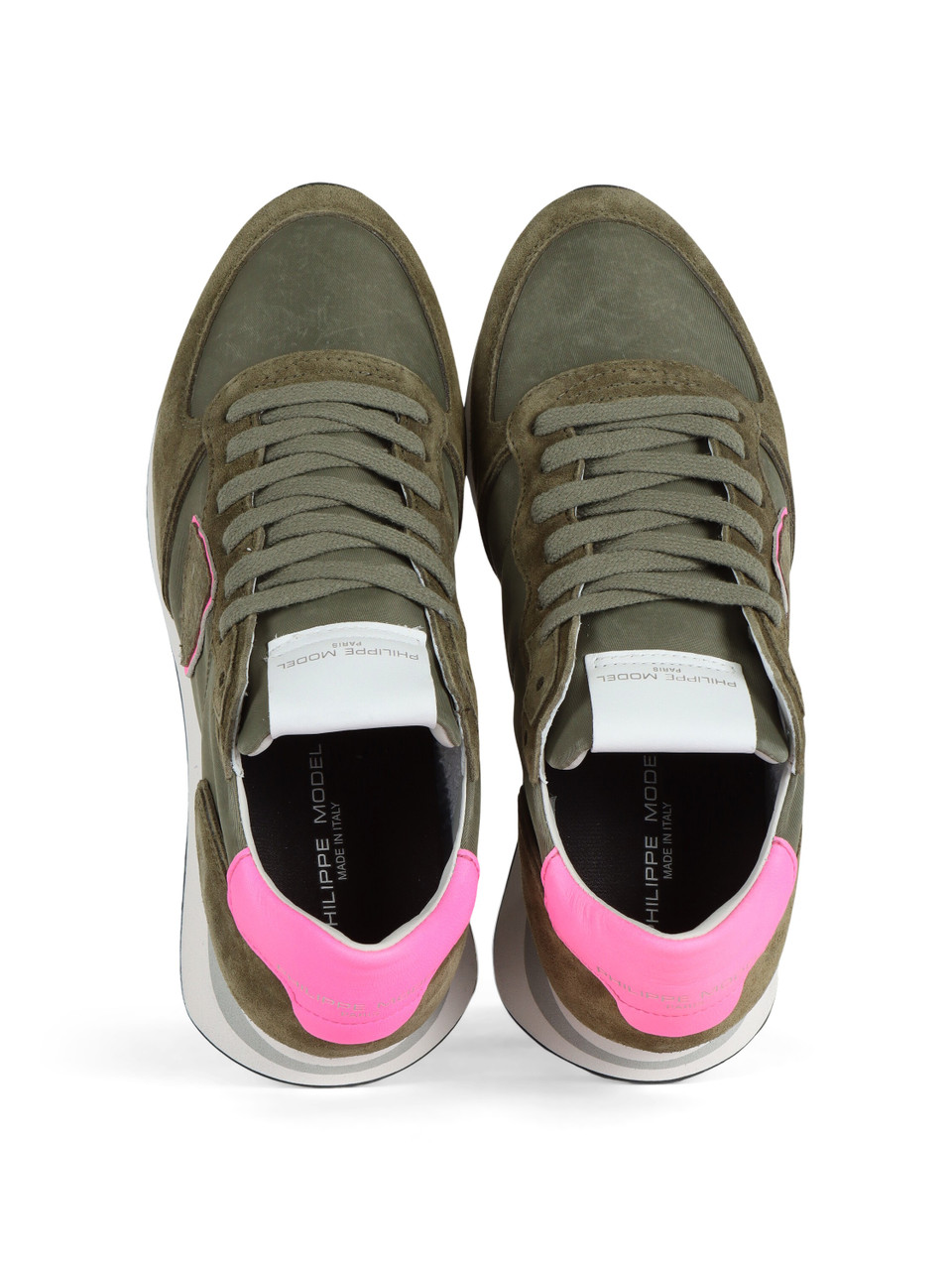 VERDE MILITARE | Sneakers in suede e tessuto TRPX