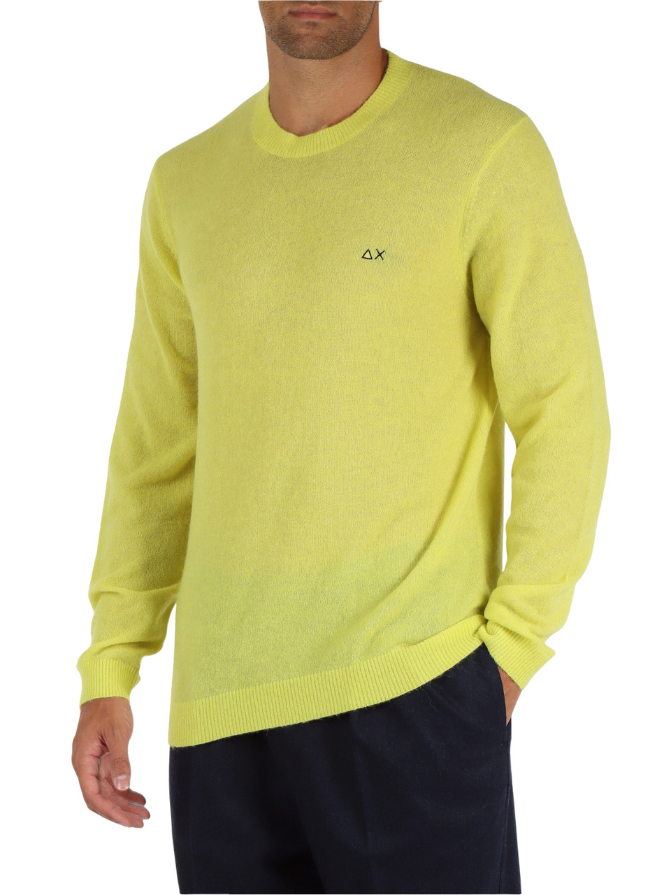 LIME | Maglia in misto lana merino e alpaca con ricamo logo