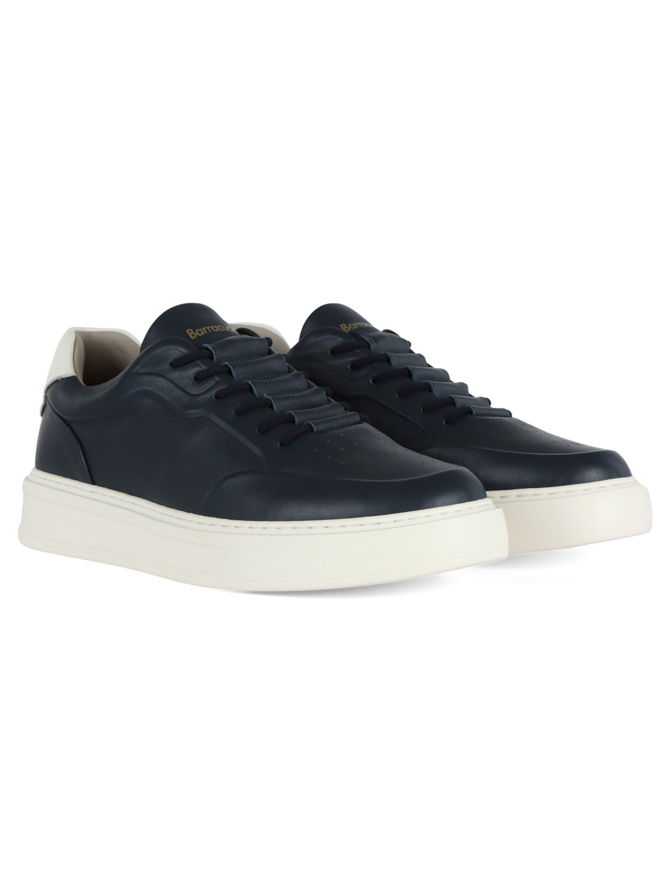 BLU SCURO | Sneakers in pelle con scritta logo