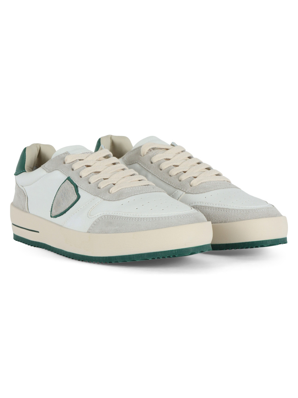 VERDE | Sneakers in pelle NICE con patch logo