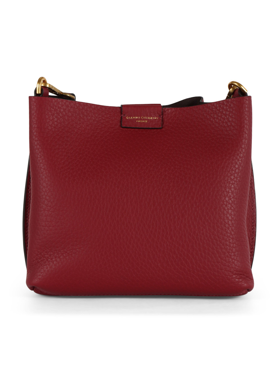ROSSO SCURO | Borsa a mano in pelle martellata ARETHA