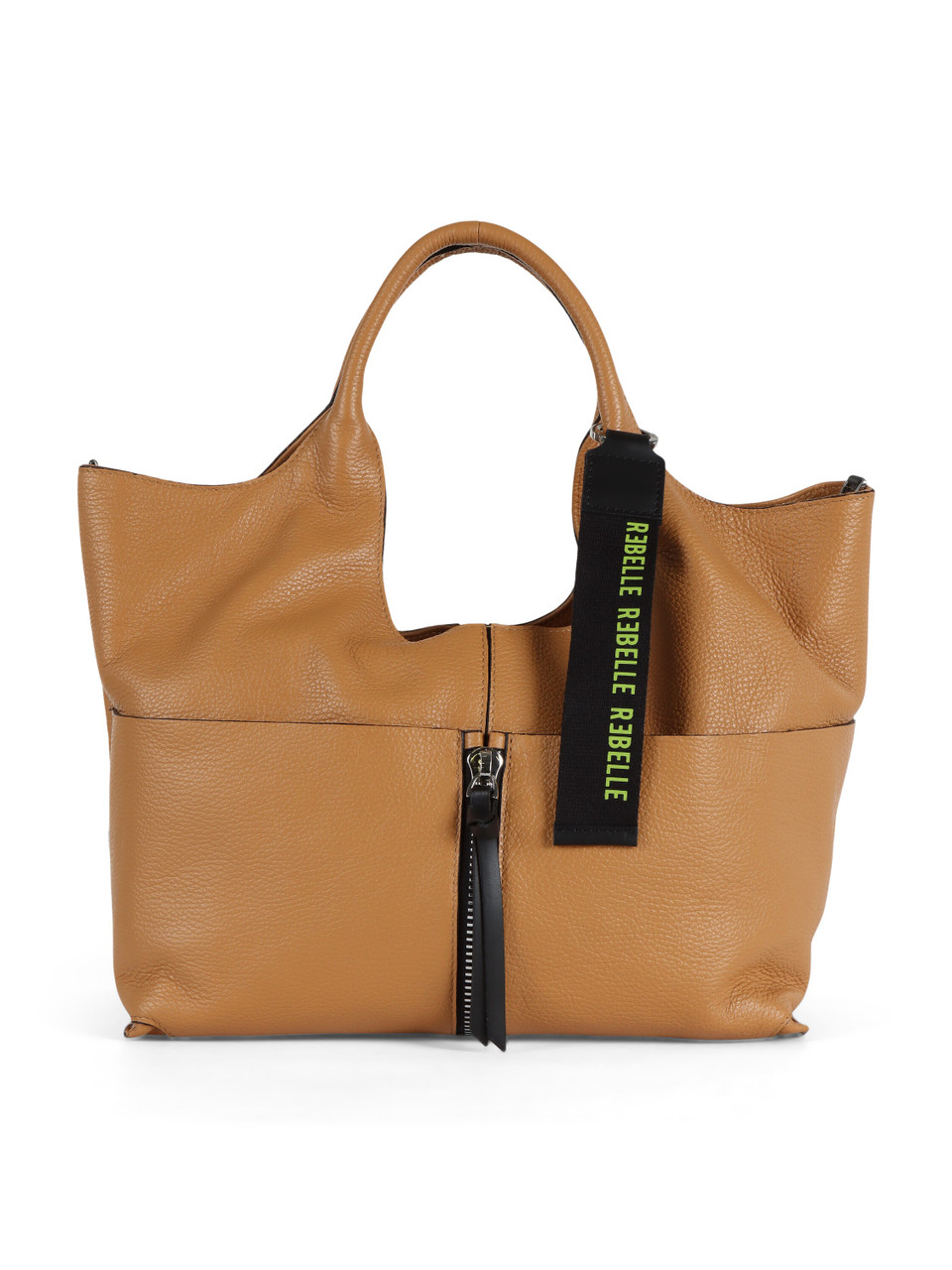 BEIGE | Borsa a mano in pelle martellata NADIA