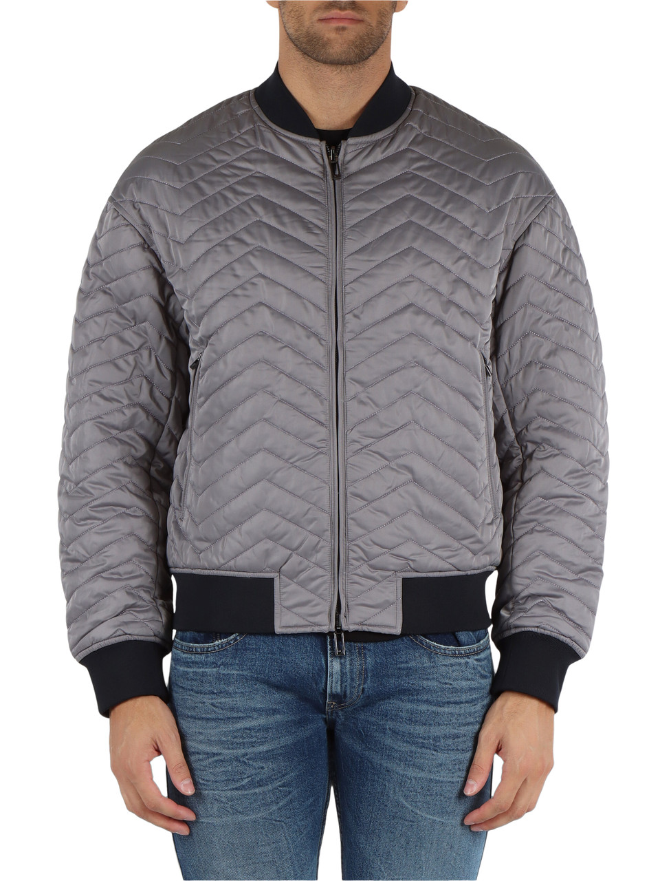 GRIGIO | Giubbotto bomber leggero reversibile
