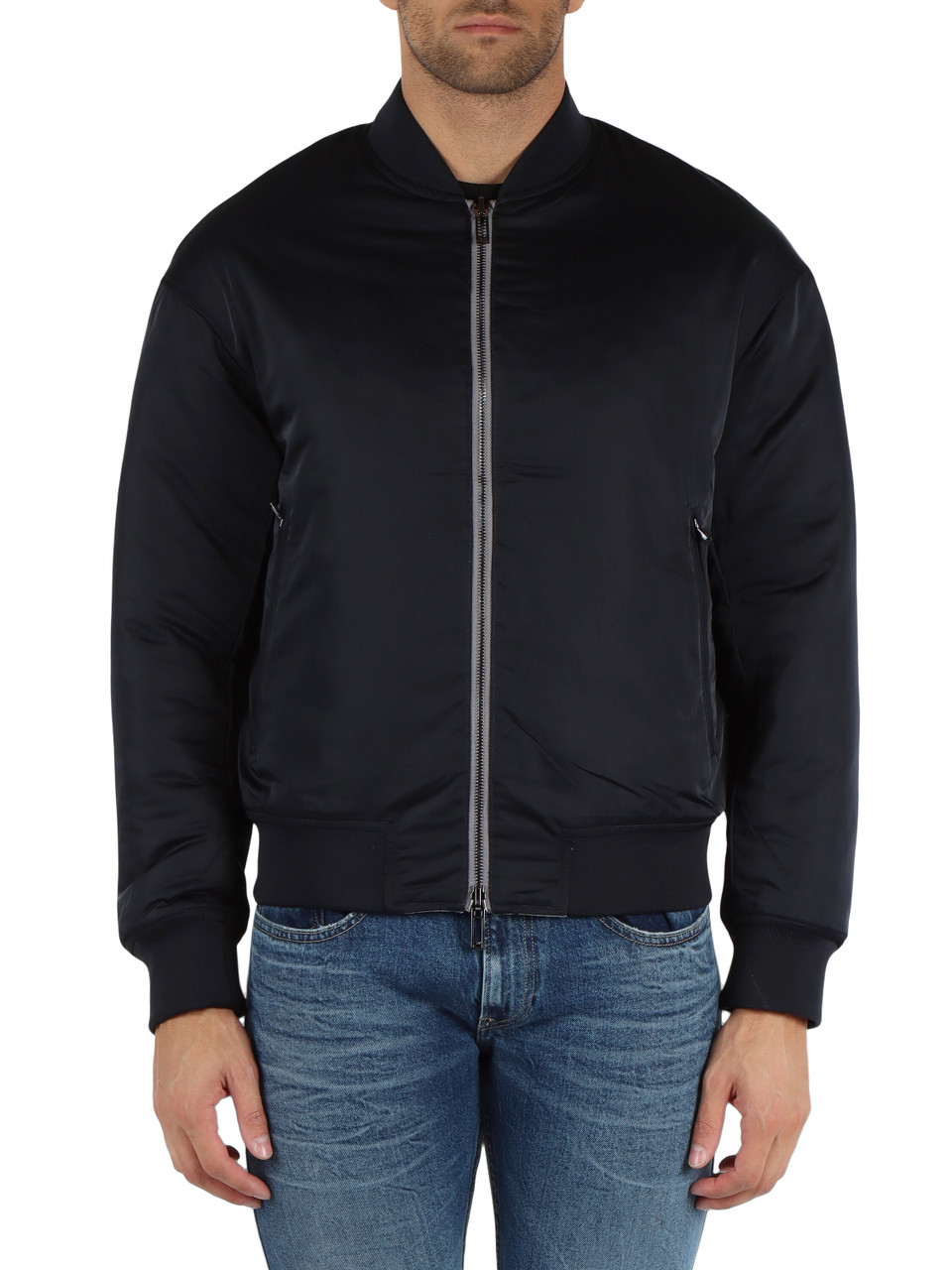 GRIGIO | Giubbotto bomber leggero reversibile
