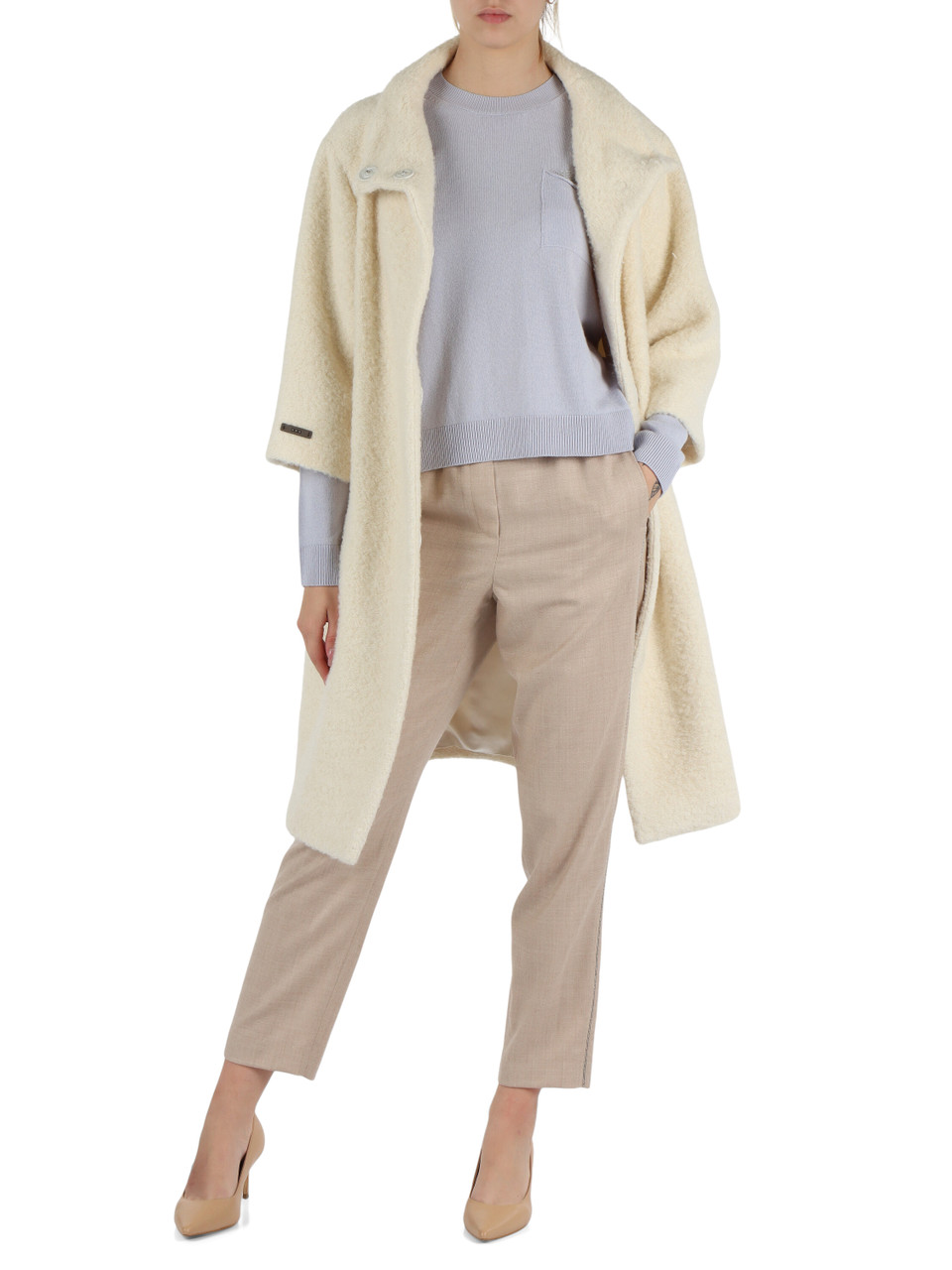 PANNA | Cappotto bouclè in misto lana vergine e alpaca