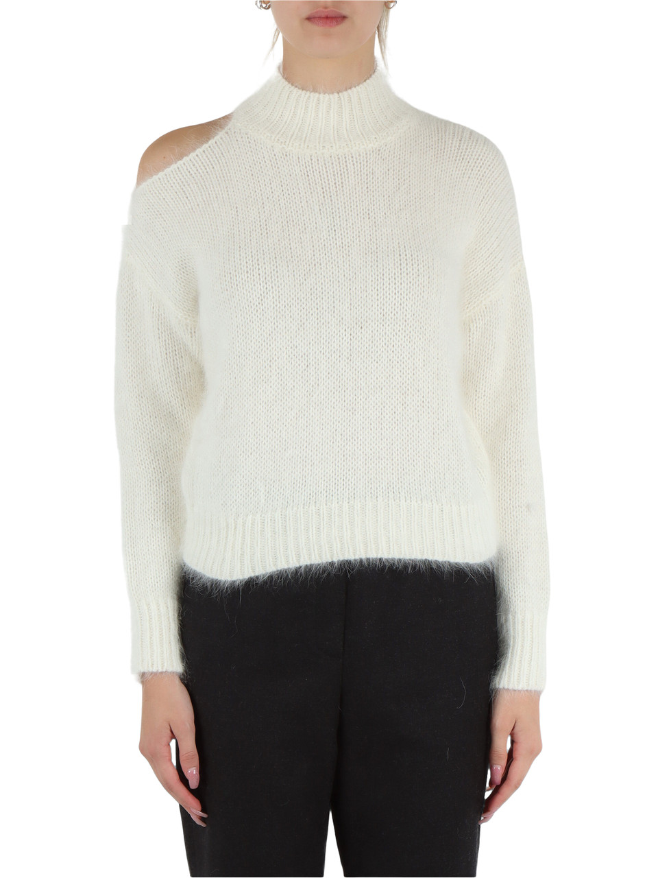 PANNA | Maglia in lana d'angora con dettaglio cut out