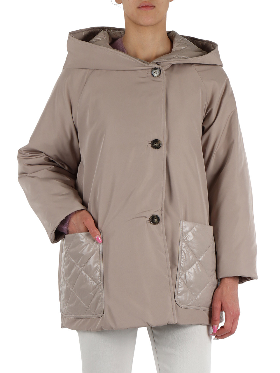 TORTORA | MONOCHROME: Giubbino reversibile BE con imbottitura sostenibile Cameluxe