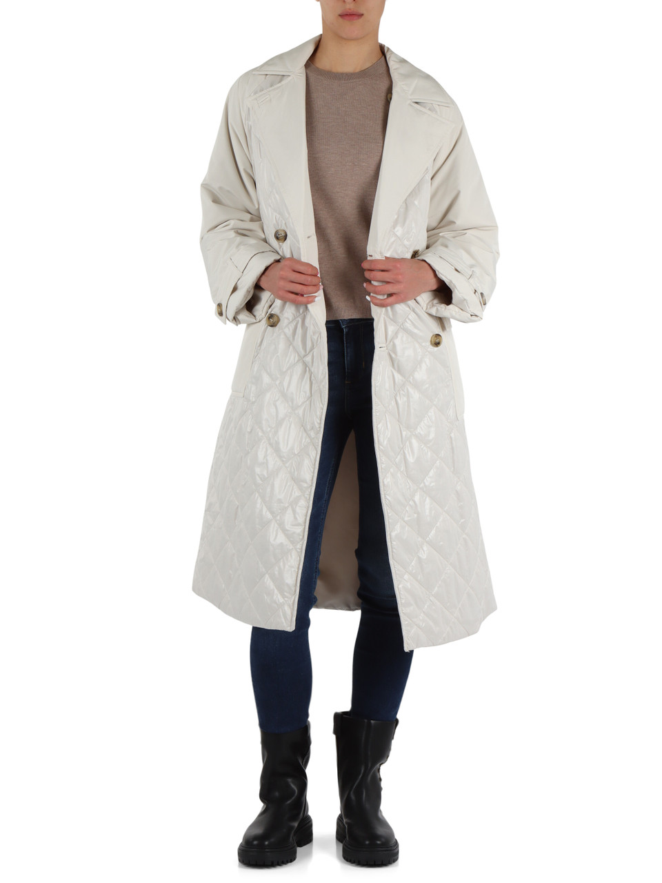 PANNA | MONOCHROME: Trench reversibile VESUVIO con imbottitura CameLux