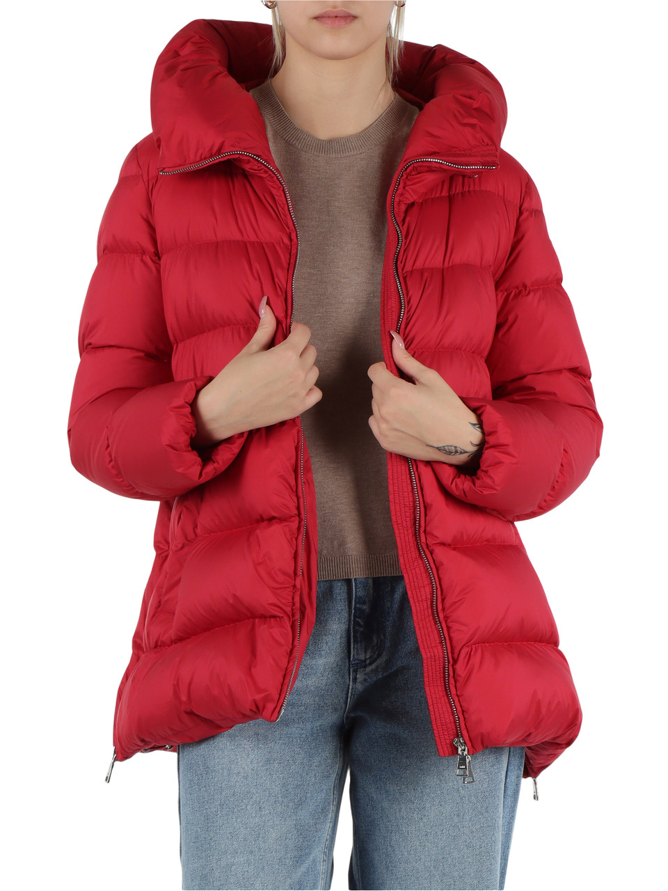 ROSSO | Piumino trapuntato con cappuccio COCOON LIGHT