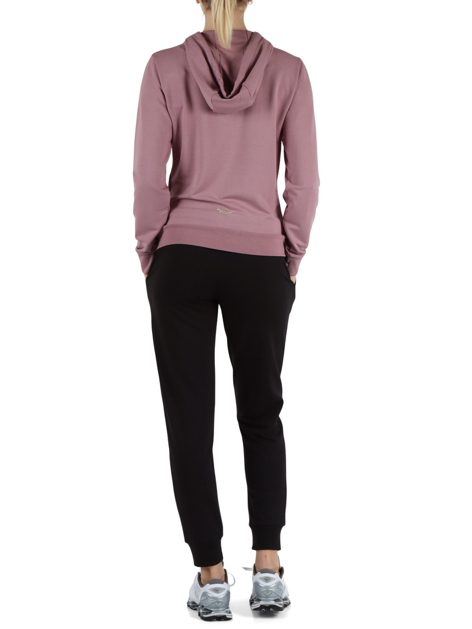 ROSA | La tuta in misto viscosa comprende felpa con zip e pantalone