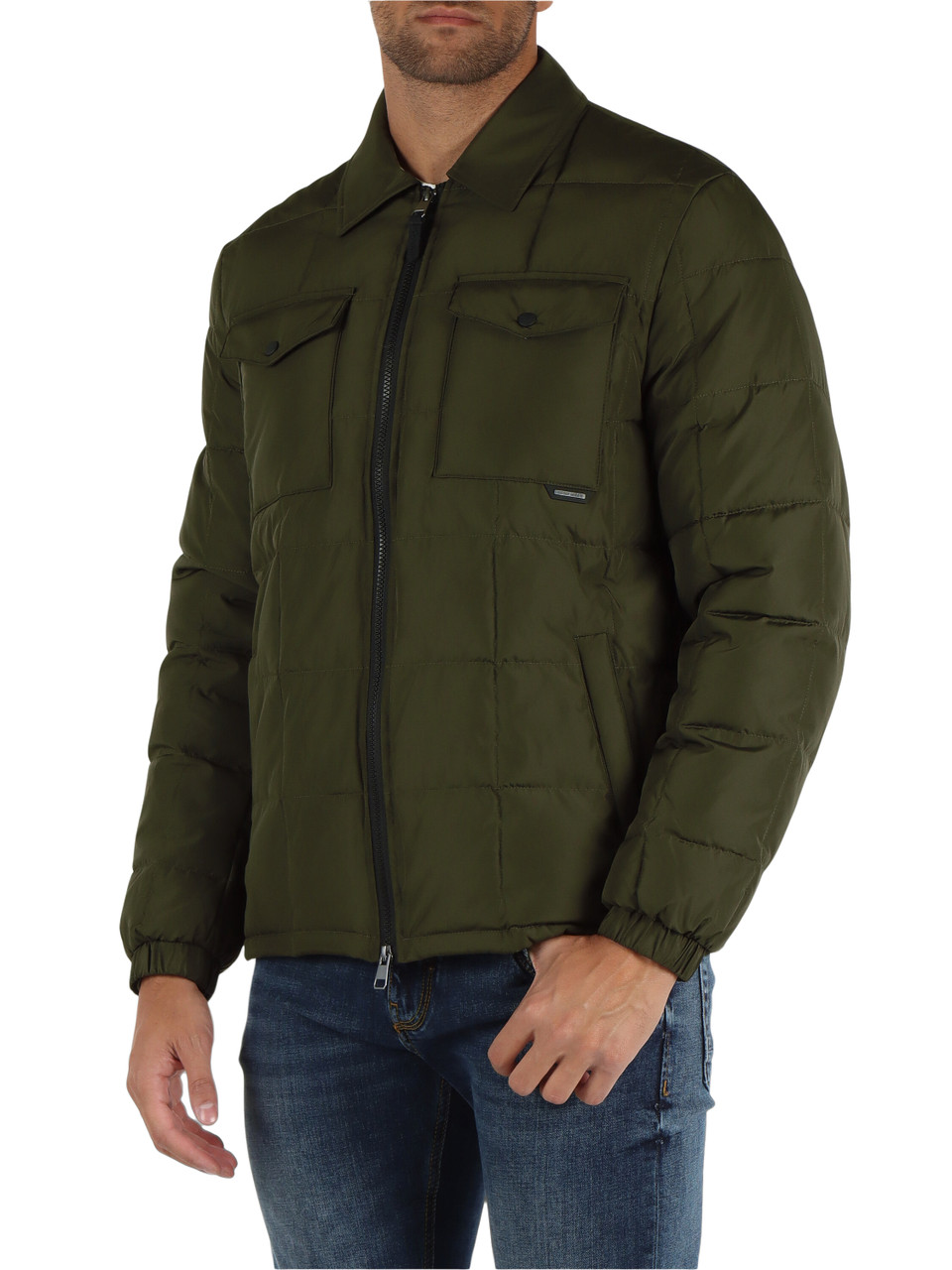 VERDE MILITARE | Giacca trapuntata con imbottitura Sorona Aura