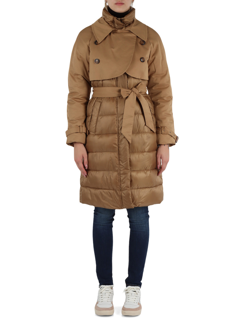 BEIGE | Trench imbottito in misto cotone e nylon