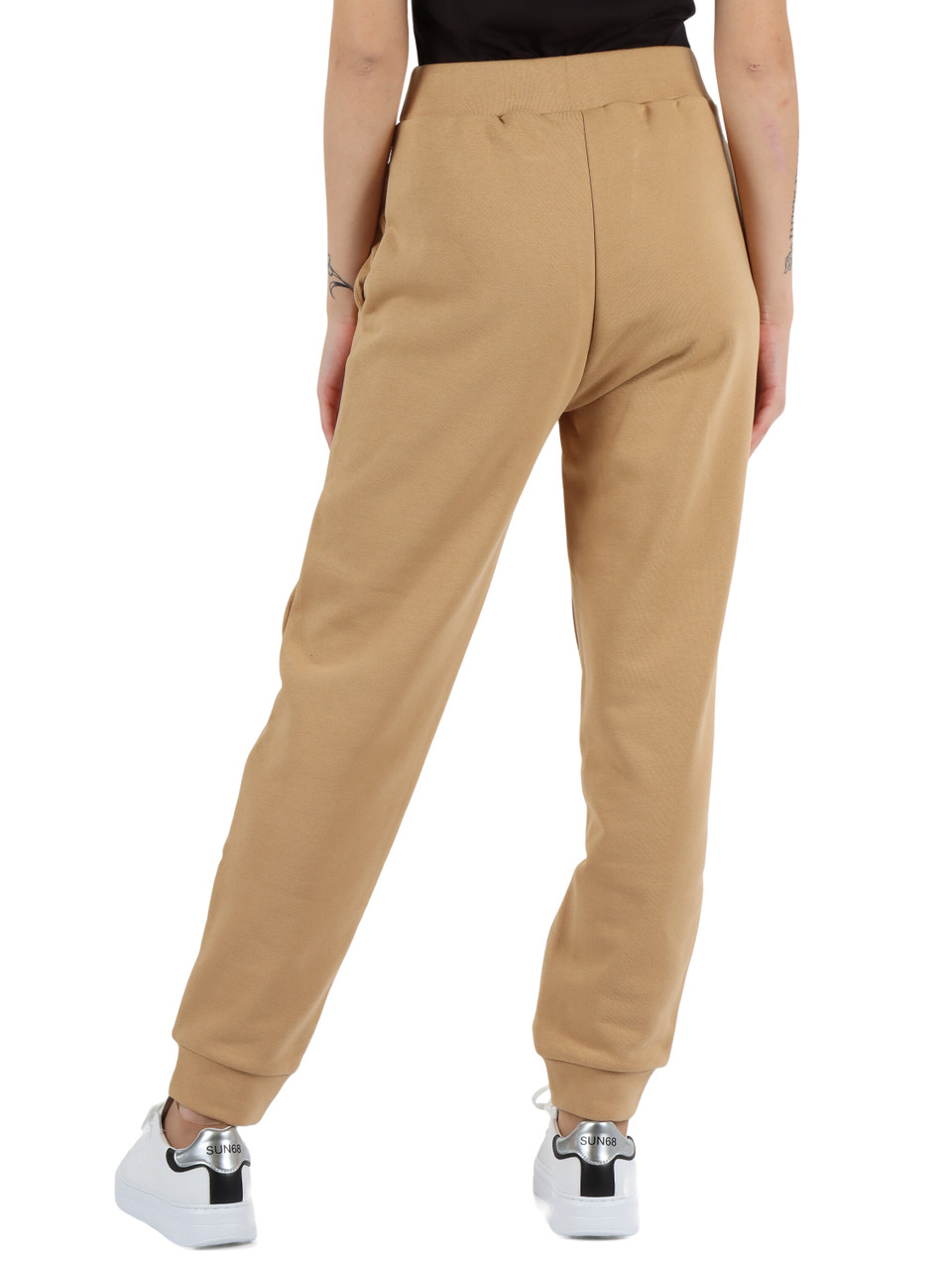 CAMMELLO | Pantalone sportivo in cotone con scritta logo a rilievo