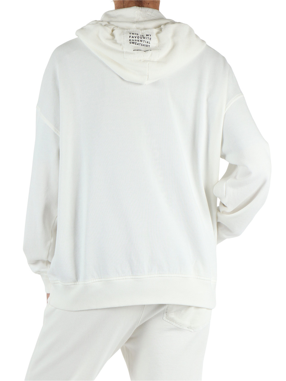 PANNA | Felpa in cotone garzato con cappuccio e zip