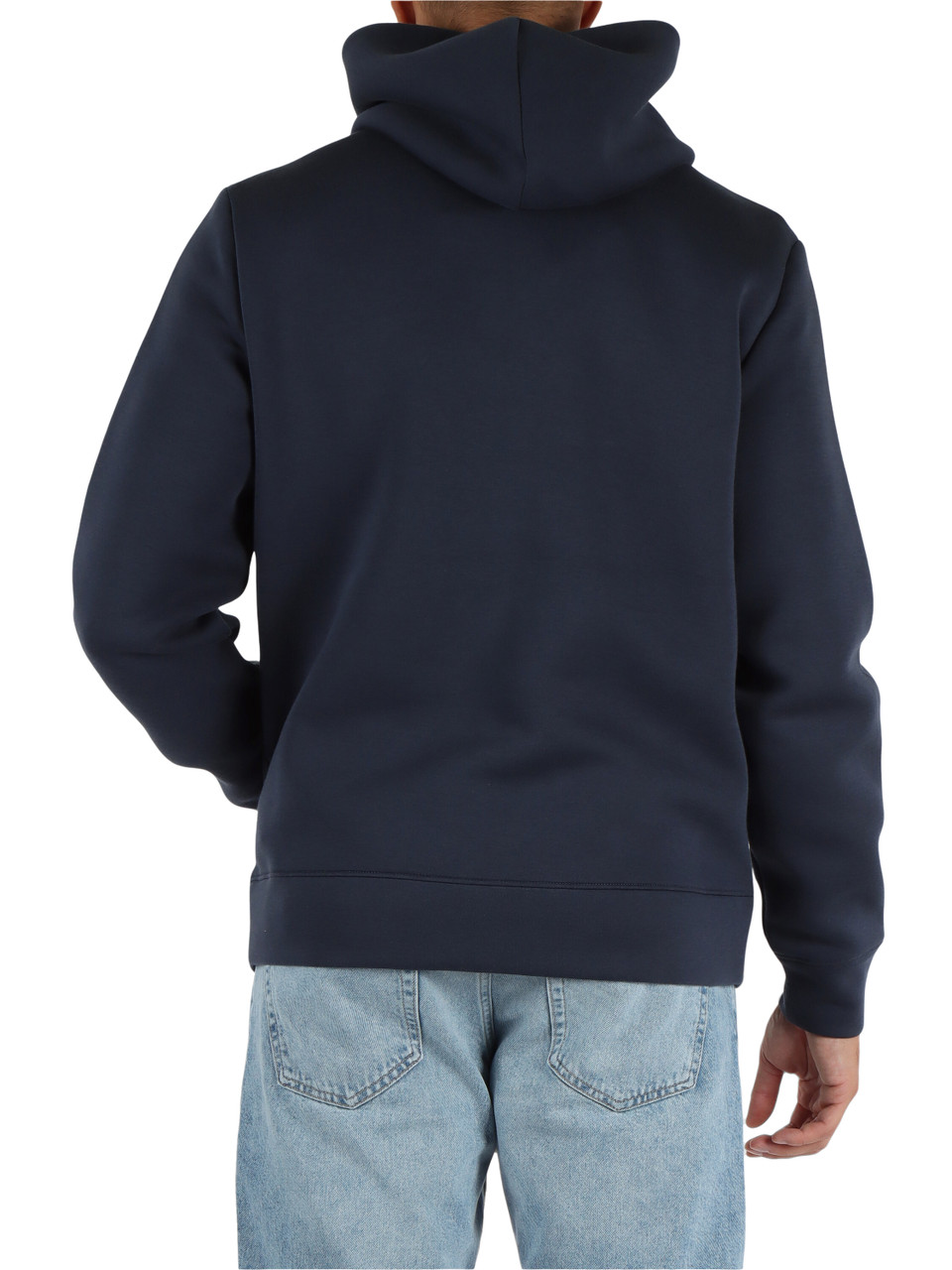 BLU | Felpa in misto cotone con cappuccio e zip