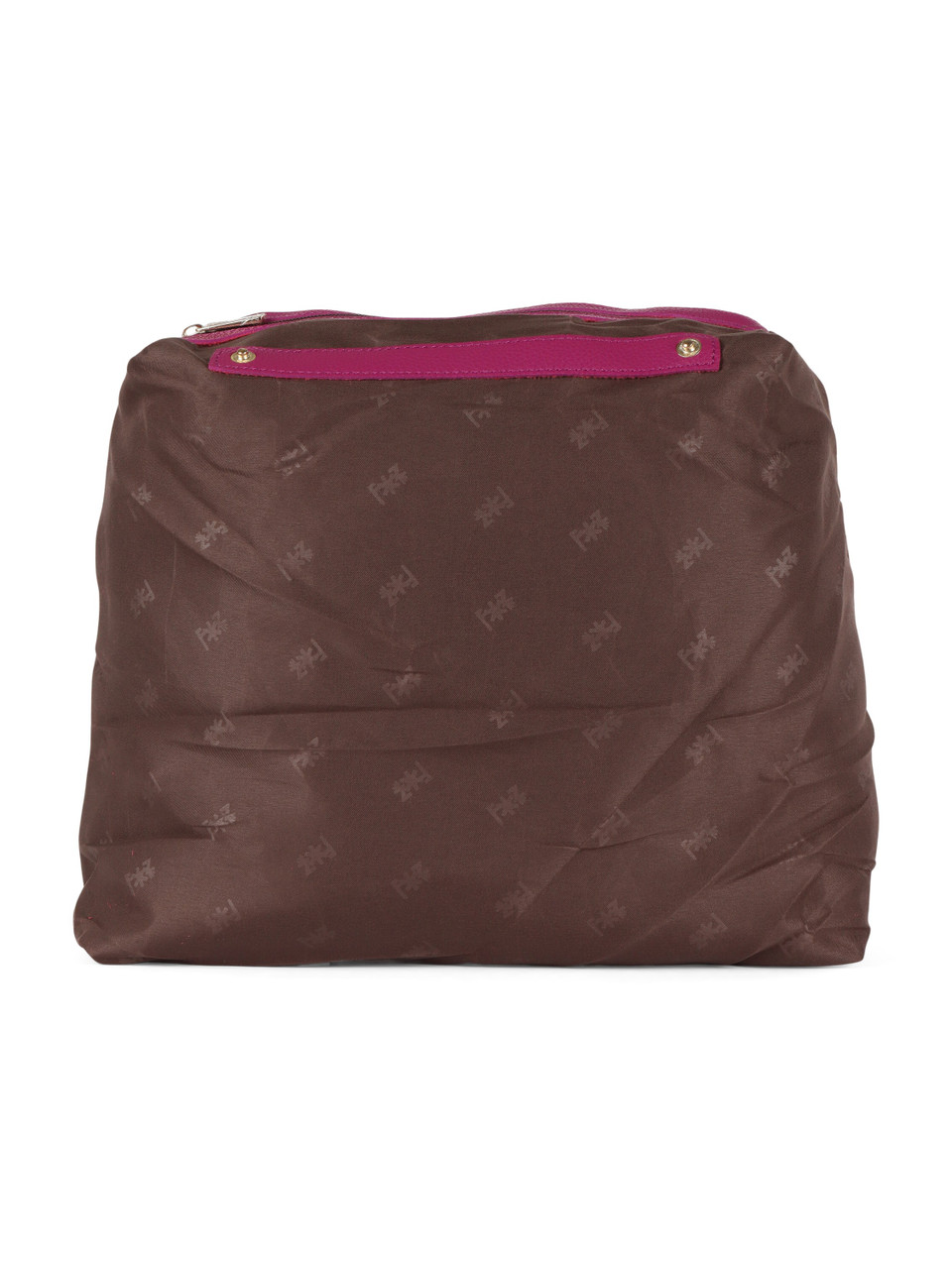 VIOLA | Borsa shopping effetto martellato con maxi pochette interna