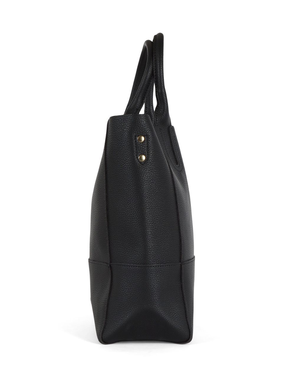 NERO | Borsa effetto martellato con maxi pochette interna