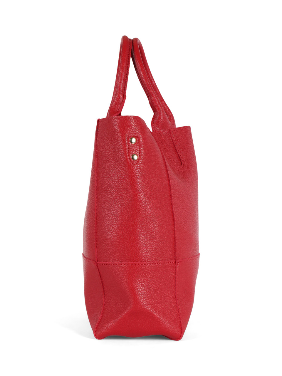 ROSSO | Borsa effetto martellato con maxi pochette interna