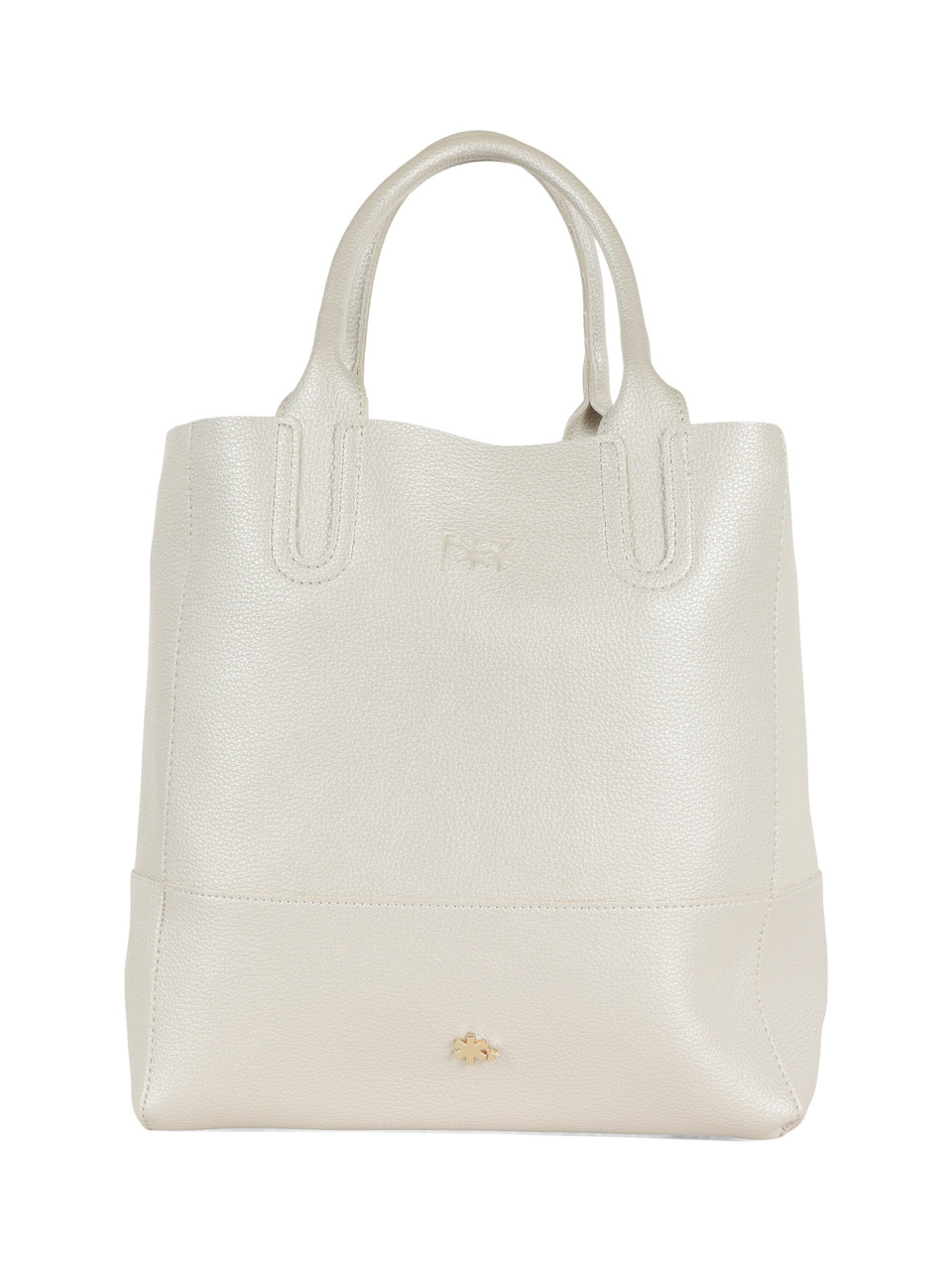 PANNA | Borsa effetto martellato con maxi pochette interna
