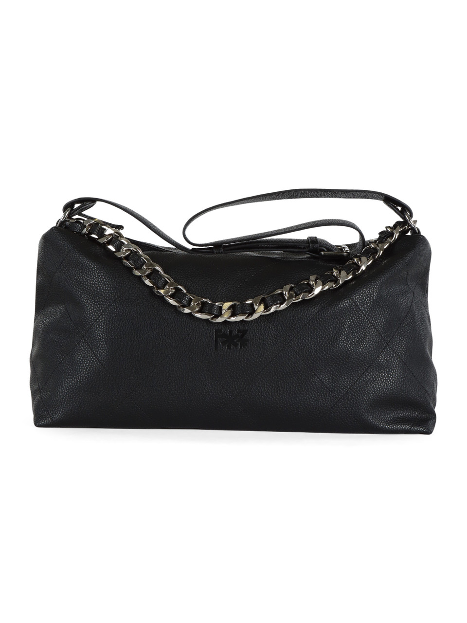 NERO | Borsa a tracolla effetto martellato con logo impresso NERO | Borsa a tracolla effetto martellato con logo impresso
