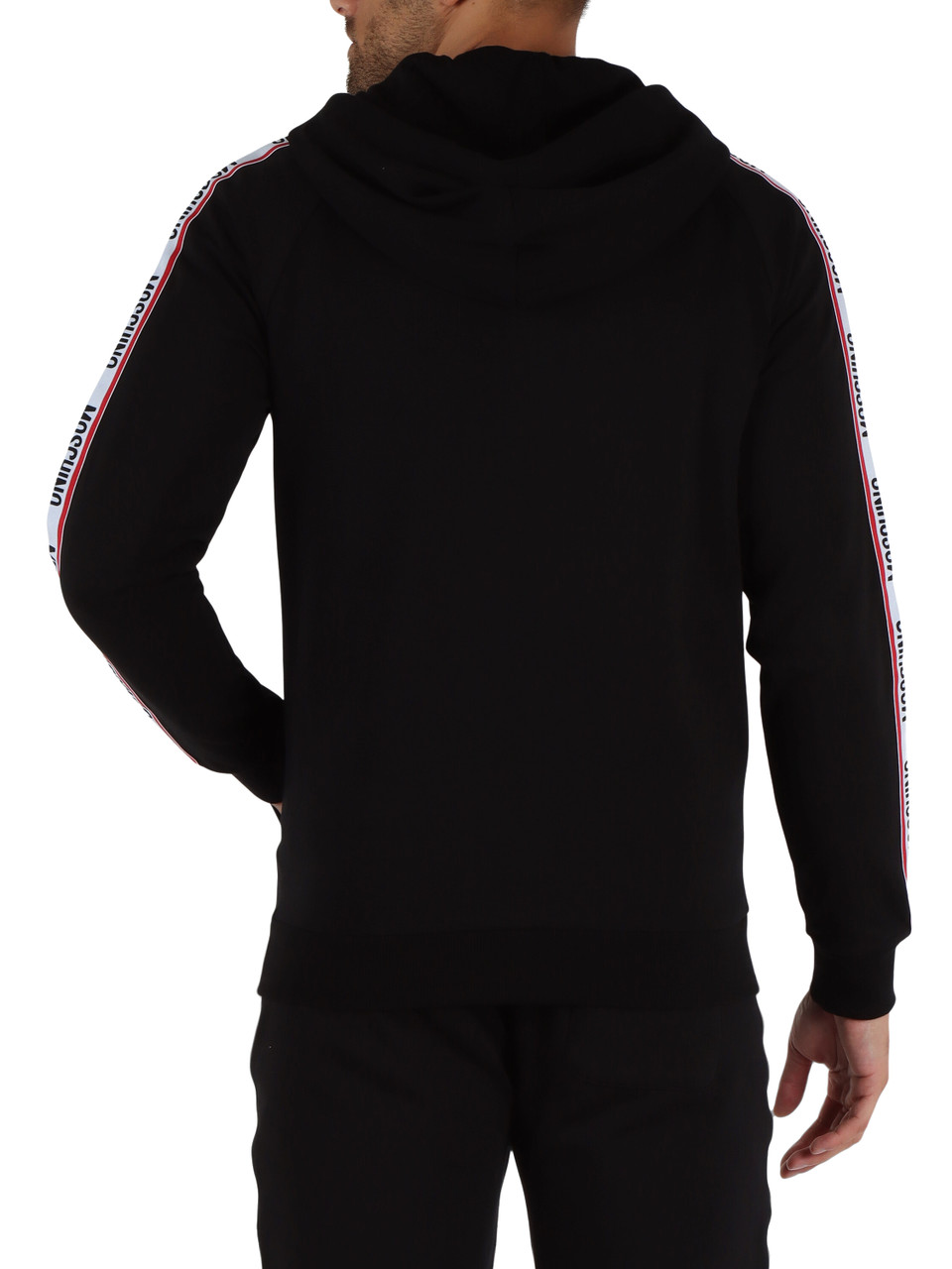 NERO | Felpa in cotone con zip e cappuccio