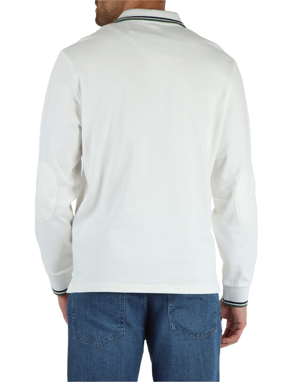 PANNA | Polo maniche lunghe in cotone con patch logo frontale