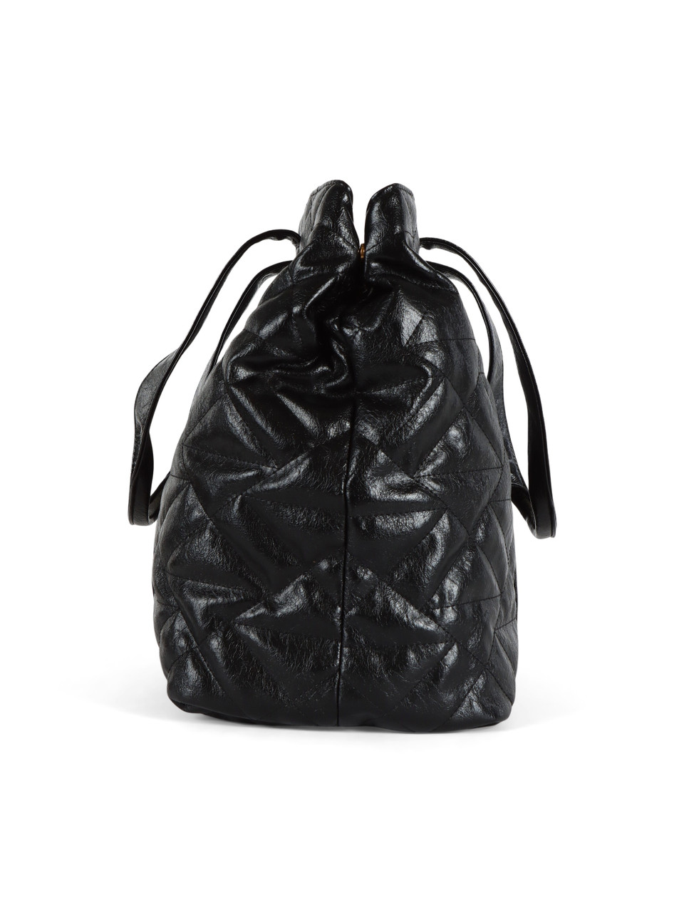 NERO | Borsa shopping trapuntata con scritta logo