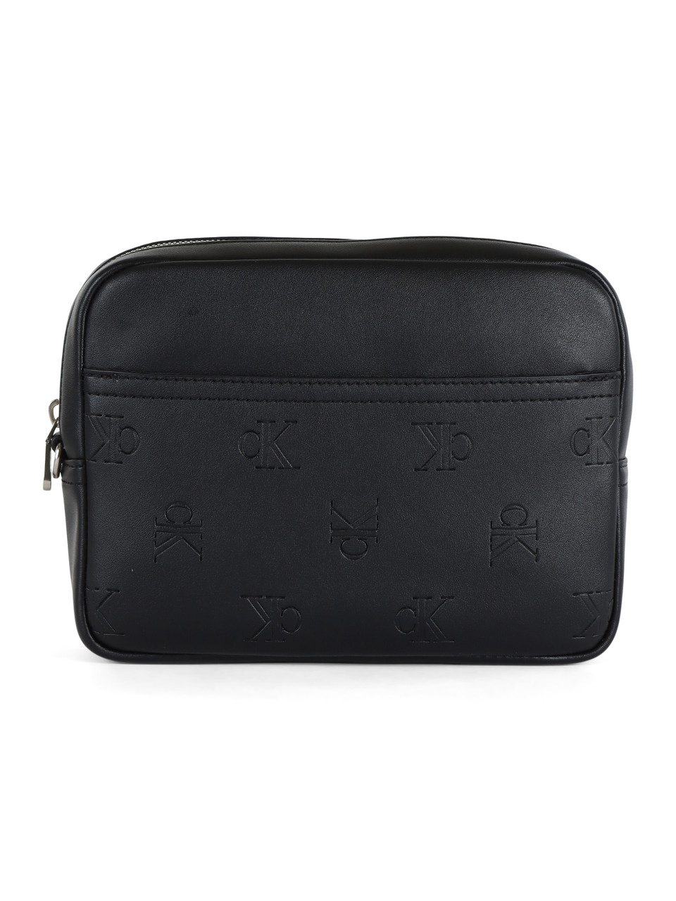 NERO | Pochette in ecopelle con logo impresso
