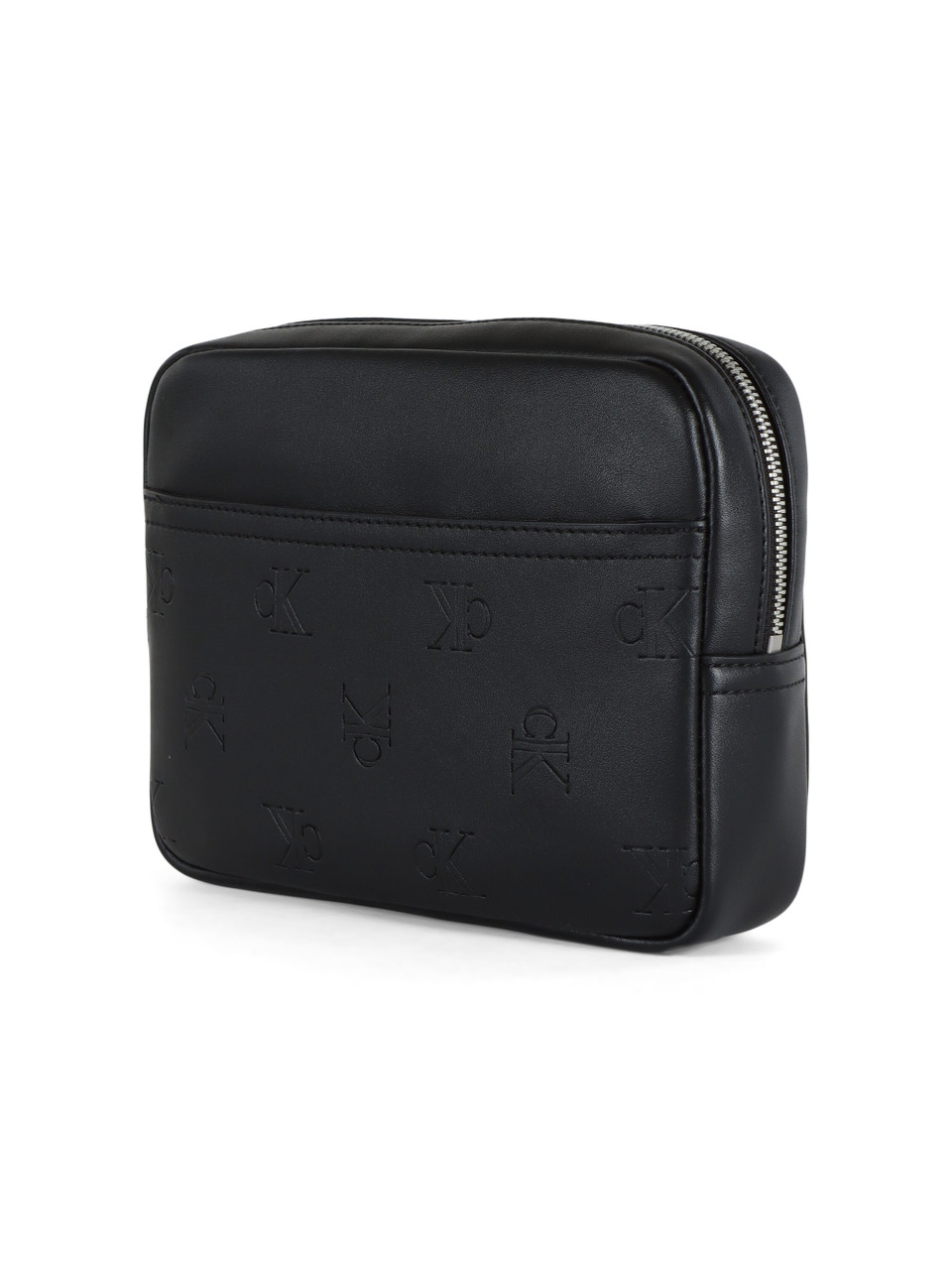 NERO | Pochette in ecopelle con logo impresso